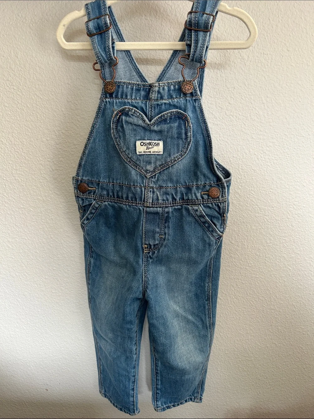 OshKosh B'gosh Denim Blue Heart Pocket Overalls